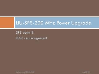 LIU-SPS-200 MHz Power Upgrade