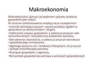 Makroekonomia