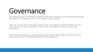 Governance