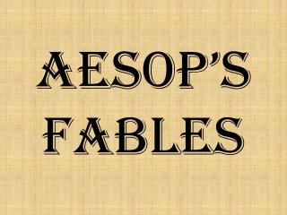 Aesop’s Fables