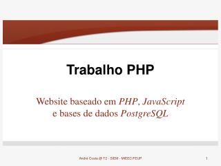 Trabalho PHP