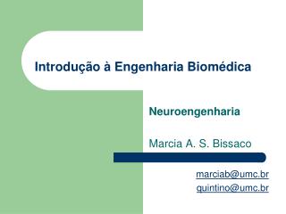 Introdução à Engenharia Biomédica