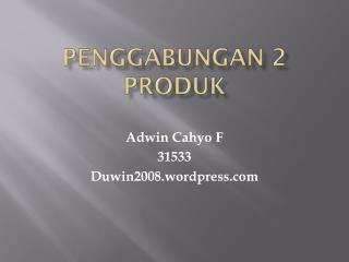 Penggabungan 2 Produk