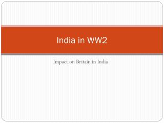 India in WW2