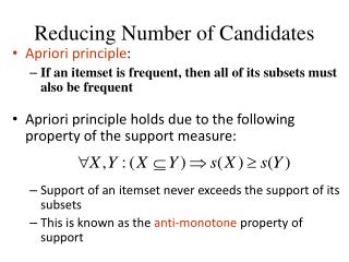 Reducing Number of Candidates