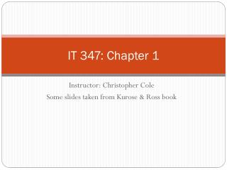 IT 347: Chapter 1