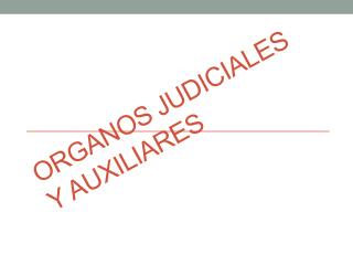 ORGANOS JUDICIALES Y AUXILIARES
