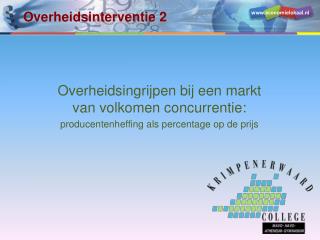 Overheidsinterventie 2