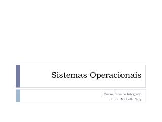 Sistemas Operacionais
