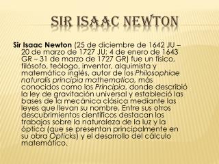 sir Isaac newton