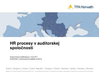 HR procesy v audítorskej spoločnosti Andrea Pleschová|Bratislava | 10.03.2011