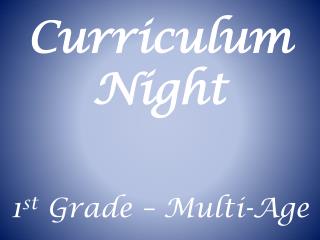 Curriculum Night