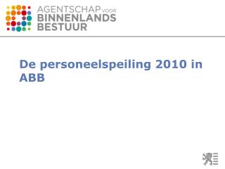 De personeelspeiling 2010 in ABB