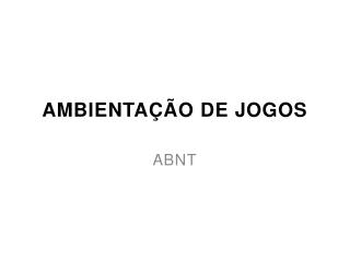 Ambientação de jogos