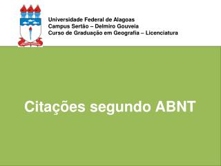 Citações segundo ABNT