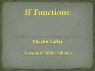 IF Functions