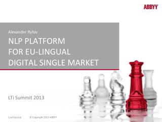 NLP platform for EU-LINGUAL DIGITAL SINGLE MARKET