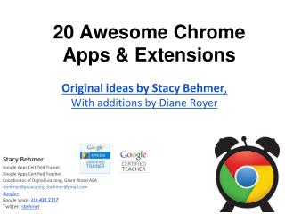 20 Awesome Chrome Apps &amp; Extensions