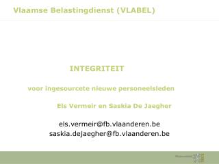 Vlaamse Belastingdienst (VLABEL)