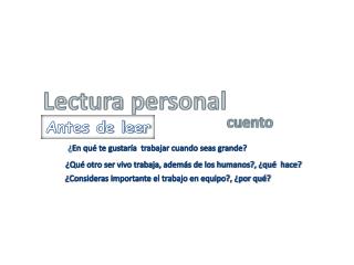 Lectura personal