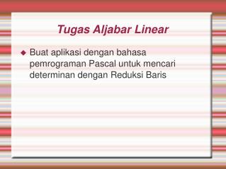 Tugas Aljabar Linear