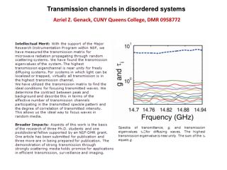 Transmission channels in disordered systems