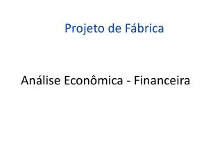 Projeto de Fábrica