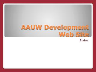 AAUW Development Web Site