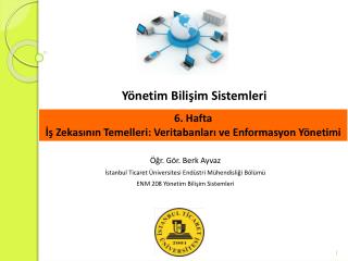 Yönetim Bilişim Sistemleri