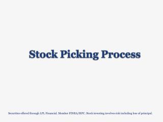 Stock Picking Process
