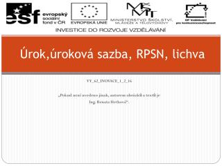 Úrok,úroková sazba, RPSN, lichva