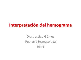 Interpretación del hemograma