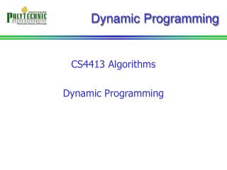 Dynamic Programming