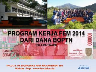 PROGRAM KERJA FEM 2014 DARI DANA BOPTN (Rp 2.445.100.000)