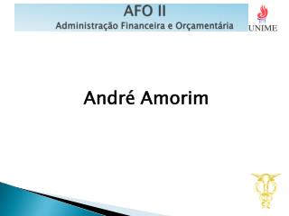 AFO II Administração Financeira e Orçamentária