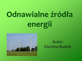 Odnawialne źródła energii
