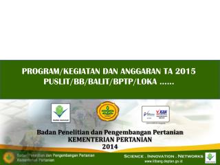 B adan Penelitian dan Pengembangan Pertanian KEMENTERIAN PERTANIAN 2014