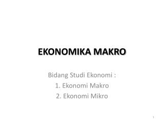 EKONOMIKA MAKRO