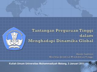Pengenalan Studi Mahasiswa Baru Universitas Muhammadiyah Malang, 1 September 2010