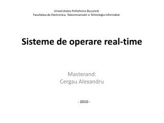 Sisteme de operare real-time