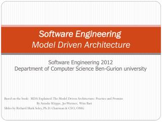 Software Engineering Model Driven Architecture