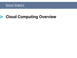 Cloud Computing Overview