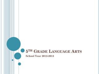 5 Th Grade Language Arts