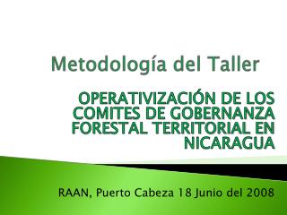 Metodología del Taller