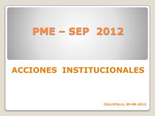 PME – SEP 2012