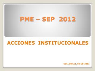 PME – SEP 2012