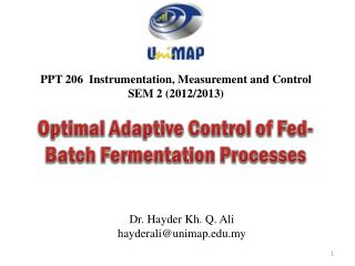 PPT 206 Instrumentation, Measurement and Control SEM 2 (2012/2013)