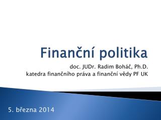 Finanční politika