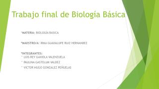 Trabajo final de Biología Básica
