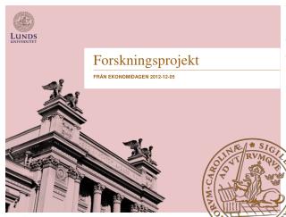 Forskningsprojekt